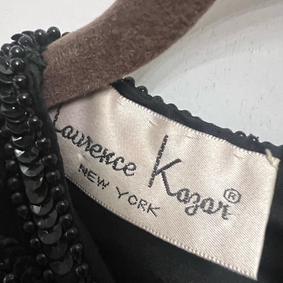 Vintage Laurence Kazar Black Beaded Cocktail Dress Women’s Small - Picture 4 of 8